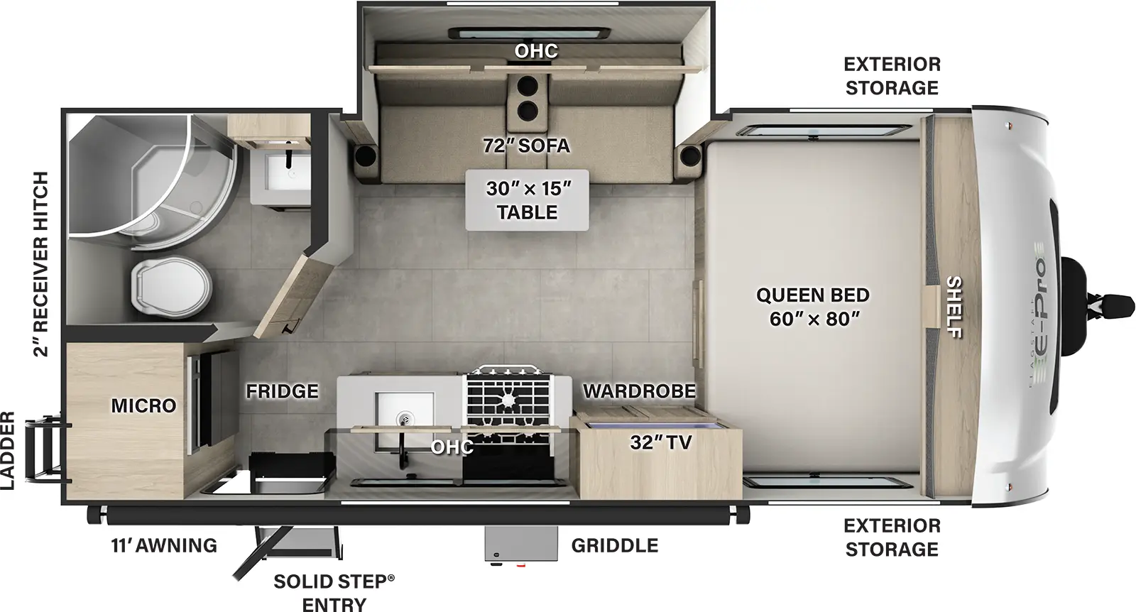 Flagstaff E Pro E19FBS Floorplan